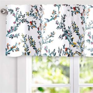 image:imageDriftAway Jasmine Watercolor Branch Botanical Thermal Insulated Energy Saving Window Curtain Valance for Living Room Bedroom Kitchen 2 Layers 52 Inch by 18 Inch Plus 2 Inch Header Multi 1 Pack1