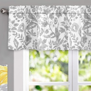 image:imageDriftAway Julia Waterfall Watercolor Blooming Flower Thermal Insulated Energy Saving Window Curtain Valance for Living Room Bedroom 2 Layers Rod Pocket 52 Inch by 18 Inch Plus 2 Inch Header BlushGrey