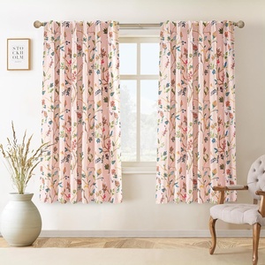 image:imageDriftAway Lauren Pink Blackout Curtains for Bedroom Colorful Watercolor Branch Printed Pattern Lined Thermal Insulated Grommet Drapes 2 Panels for Girls Living Room 84 Inch Soft PinkSoft Pink