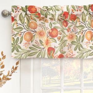 image:imageDriftAway Linen Textured Curtain Valances for Windows Light Filtering 3 Inch Rod Pocket Farmhouse Country Rustic Kitchen Valances for Bedroom Living Room Bathroom 14 inch Length BeigeOrangeCoralGold