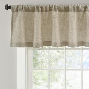 image:imageDriftAway Linen Textured Curtain Valances for Windows Light Filtering 3 Inch Rod Pocket Farmhouse Country Rustic Kitchen Valances for Bedroom Living Room Bathroom 14 inch Length BeigeKhaki
