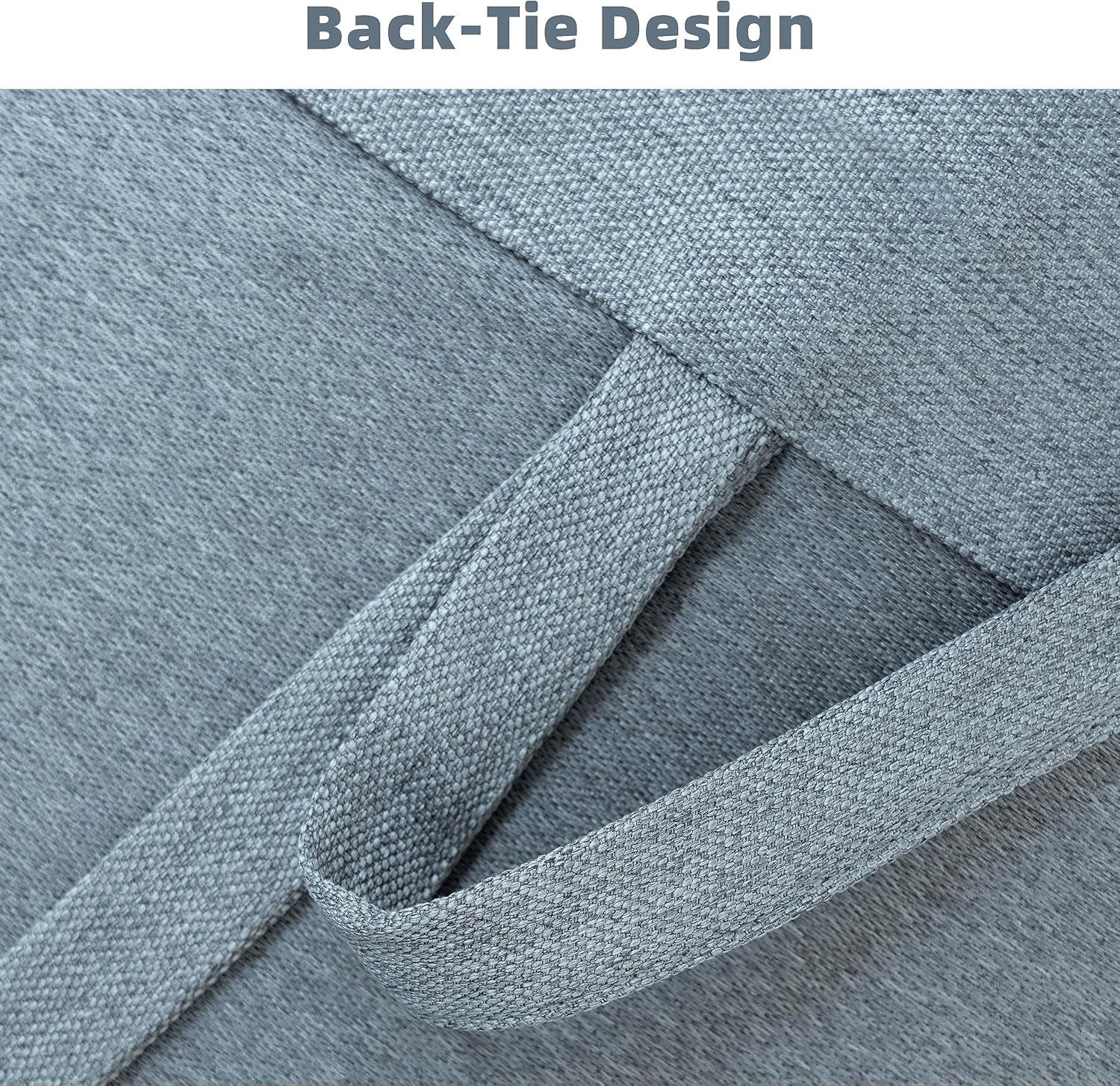image:imageDriftAway Faux Linen Textured Solid Color Blackout Tie Up Curtain for Kitchen Decorative Adjustable Balloon Rod Pocket Window Linen Curtains for Small Window 42 Inch by 63 Inch Dusty BlueDusty Blue