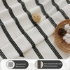 image:imageDriftAway 100 Blackout Farmhouse Linen Chenille Stripe Drapes Loden GreenBlack