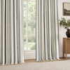 image:imageDriftAway 100 Blackout Farmhouse Linen Chenille Stripe Drapes Loden GreenBlack