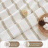 image:imageDriftAway 100 Blackout Farmhouse Linen Chenille Stripe Drapes Loden GreenCamel Beige