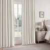image:imageDriftAway 100 Blackout Farmhouse Linen Chenille Stripe Drapes Loden GreenGrey