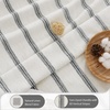 image:imageDriftAway 100 Blackout Farmhouse Linen Chenille Stripe Drapes Loden GreenGrey