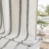 image:imageDriftAway 100 Blackout Farmhouse Linen Chenille Stripe Drapes Loden GreenGrey