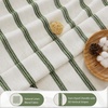 image:imageDriftAway 100 Blackout Farmhouse Linen Chenille Stripe Drapes Loden GreenLoden Green