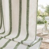 image:imageDriftAway 100 Blackout Farmhouse Linen Chenille Stripe Drapes Loden GreenLoden Green
