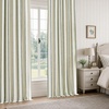 image:imageDriftAway 100 Blackout Farmhouse Linen Chenille Stripe Drapes Loden GreenLoden Green