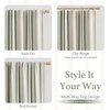 image:imageDriftAway 100 Blackout Farmhouse Linen Chenille Stripe Drapes Loden GreenLoden Green