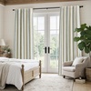 image:imageDriftAway 100 Blackout Farmhouse Linen Chenille Stripe Drapes Loden GreenLoden Green
