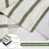 image:imageDriftAway 100 Blackout Farmhouse Linen Chenille Stripe Drapes Loden GreenLoden Green