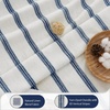 image:imageDriftAway 100 Blackout Farmhouse Linen Chenille Stripe Drapes Loden GreenNavy