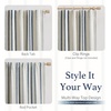 image:imageDriftAway 100 Blackout Farmhouse Linen Chenille Stripe Drapes Loden GreenNavy