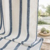 image:imageDriftAway 100 Blackout Farmhouse Linen Chenille Stripe Drapes Loden GreenNavy