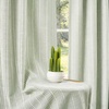 image:imageDriftAway 100 Blackout Linen Hygge Striped Curtains Double Layer Farmhouse Drapes 84 Inches Long for Living Room Bedroom Yarn Dyed Woven Thermal Insulated Rod Pocket Back Tab 2 Panels BeigeWhiteTicking Stripeloden Green