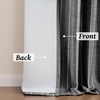 image:imageDriftAway 100 Blackout Linen Hygge Striped Curtains Double Layer Farmhouse Drapes 84 Inches Long for Living Room Bedroom Yarn Dyed Woven Thermal Insulated Rod Pocket Back Tab 2 Panels BeigeWhiteHygge Stripblack