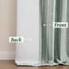 image:imageDriftAway 100 Blackout Linen Hygge Striped Curtains Double Layer Farmhouse Drapes 84 Inches Long for Living Room Bedroom Yarn Dyed Woven Thermal Insulated Rod Pocket Back Tab 2 Panels BeigeWhiteHygge Striploden Green