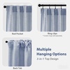 image:imageDriftAway 100 Blackout Linen Hygge Striped Curtains Double Layer Farmhouse Drapes 84 Inches Long for Living Room Bedroom Yarn Dyed Woven Thermal Insulated Rod Pocket Back Tab 2 Panels BeigeWhiteTicking Stripenavy