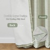 image:imageDriftAway 100 Blackout Linen Hygge Striped Curtains Double Layer Farmhouse Drapes 84 Inches Long for Living Room Bedroom Yarn Dyed Woven Thermal Insulated Rod Pocket Back Tab 2 Panels BeigeWhiteTicking Stripeloden Green