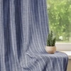 image:imageDriftAway 100 Blackout Linen Hygge Striped Curtains Double Layer Farmhouse Drapes 84 Inches Long for Living Room Bedroom Yarn Dyed Woven Thermal Insulated Rod Pocket Back Tab 2 Panels BeigeWhiteHygge Stripnavy