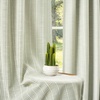 image:imageDriftAway 100 Blackout Linen Hygge Striped Curtains Double Layer Farmhouse Drapes 84 Inches Long for Living Room Bedroom Yarn Dyed Woven Thermal Insulated Rod Pocket Back Tab 2 Panels BeigeWhiteTicking Stripeloden Green
