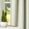 image:imageDriftAway 100 Blackout Linen Hygge Striped Curtains Double Layer Farmhouse Drapes 84 Inches Long for Living Room Bedroom Yarn Dyed Woven Thermal Insulated Rod Pocket Back Tab 2 Panels BeigeWhiteTicking Stripeloden Green