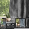 image:imageDriftAway 100 Blackout Linen Hygge Striped Curtains Double Layer Farmhouse Drapes 84 Inches Long for Living Room Bedroom Yarn Dyed Woven Thermal Insulated Rod Pocket Back Tab 2 Panels BeigeWhiteHygge Stripblack