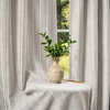 image:imageDriftAway 100 Blackout Linen Hygge Striped Curtains Double Layer Farmhouse Drapes 84 Inches Long for Living Room Bedroom Yarn Dyed Woven Thermal Insulated Rod Pocket Back Tab 2 Panels BeigeWhiteTicking Stripeblack