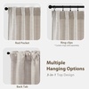 image:imageDriftAway 100 Blackout Linen Hygge Striped Curtains Double Layer Farmhouse Drapes 84 Inches Long for Living Room Bedroom Yarn Dyed Woven Thermal Insulated Rod Pocket Back Tab 2 Panels BeigeWhiteTicking Stripebeige
