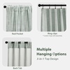 image:imageDriftAway 100 Blackout Linen Hygge Striped Curtains Double Layer Farmhouse Drapes 84 Inches Long for Living Room Bedroom Yarn Dyed Woven Thermal Insulated Rod Pocket Back Tab 2 Panels BeigeWhiteHygge Striploden Green
