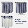 image:imageDriftAway 100 Blackout Linen Hygge Striped Curtains Double Layer Farmhouse Drapes 84 Inches Long for Living Room Bedroom Yarn Dyed Woven Thermal Insulated Rod Pocket Back Tab 2 Panels BeigeWhiteHygge Stripnavy