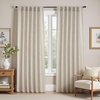 image:imageDriftAway 100 Blackout Linen Hygge Striped Curtains Double Layer Farmhouse Drapes 84 Inches Long for Living Room Bedroom Yarn Dyed Woven Thermal Insulated Rod Pocket Back Tab 2 Panels BeigeWhiteHygge Stripbeige