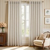 image:imageDriftAway 100 Blackout Linen Hygge Striped Curtains Double Layer Farmhouse Drapes 84 Inches Long for Living Room Bedroom Yarn Dyed Woven Thermal Insulated Rod Pocket Back Tab 2 Panels BeigeWhiteHygge Stripbeige