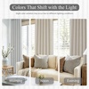 image:imageDriftAway 100 Blackout Linen Hygge Striped Curtains Double Layer Farmhouse Drapes 84 Inches Long for Living Room Bedroom Yarn Dyed Woven Thermal Insulated Rod Pocket Back Tab 2 Panels BeigeWhiteTicking Stripegray