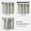 image:imageDriftAway 100 Blackout Linen Hygge Striped Curtains Double Layer Farmhouse Drapes 84 Inches Long for Living Room Bedroom Yarn Dyed Woven Thermal Insulated Rod Pocket Back Tab 2 Panels BeigeWhiteTicking Stripeloden Green
