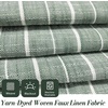 image:imageDriftAway 100 Blackout Linen Hygge Striped Curtains Double Layer Farmhouse Drapes 84 Inches Long for Living Room Bedroom Yarn Dyed Woven Thermal Insulated Rod Pocket Back Tab 2 Panels BeigeWhiteHygge Striploden Green