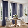 image:imageDriftAway 100 Blackout Linen Hygge Striped Curtains Double Layer Farmhouse Drapes 84 Inches Long for Living Room Bedroom Yarn Dyed Woven Thermal Insulated Rod Pocket Back Tab 2 Panels BeigeWhiteHygge Stripnavy