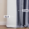 image:imageDriftAway 100 Blackout Linen Hygge Striped Curtains Double Layer Farmhouse Drapes 84 Inches Long for Living Room Bedroom Yarn Dyed Woven Thermal Insulated Rod Pocket Back Tab 2 Panels BeigeWhiteHygge Stripnavy