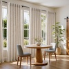 image:imageDriftAway 100 Blackout Linen Hygge Striped Curtains Double Layer Farmhouse Drapes 84 Inches Long for Living Room Bedroom Yarn Dyed Woven Thermal Insulated Rod Pocket Back Tab 2 Panels BeigeWhiteHygge Stripbeige