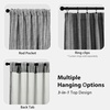 image:imageDriftAway 100 Blackout Linen Hygge Striped Curtains Double Layer Farmhouse Drapes 84 Inches Long for Living Room Bedroom Yarn Dyed Woven Thermal Insulated Rod Pocket Back Tab 2 Panels BeigeWhiteHygge Stripblack