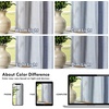image:imageDriftAway 100 Blackout Linen Hygge Striped Curtains Double Layer Farmhouse Drapes 84 Inches Long for Living Room Bedroom Yarn Dyed Woven Thermal Insulated Rod Pocket Back Tab 2 Panels BeigeWhiteTicking Stripenavy