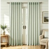 image:imageDriftAway 100 Blackout Linen Hygge Striped Curtains Double Layer Farmhouse Drapes 84 Inches Long for Living Room Bedroom Yarn Dyed Woven Thermal Insulated Rod Pocket Back Tab 2 Panels BeigeWhiteTicking Stripeloden Green
