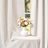 image:imageDriftAway 100 Blackout Linen Hygge Striped Curtains Double Layer Farmhouse Drapes 84 Inches Long for Living Room Bedroom Yarn Dyed Woven Thermal Insulated Rod Pocket Back Tab 2 Panels BeigeWhiteTicking Stripebeige