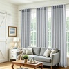 image:imageDriftAway 100 Blackout Linen Hygge Striped Curtains Double Layer Farmhouse Drapes 84 Inches Long for Living Room Bedroom Yarn Dyed Woven Thermal Insulated Rod Pocket Back Tab 2 Panels BeigeWhiteTicking Stripenavy