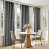 image:imageDriftAway 100 Blackout Linen Hygge Striped Curtains Double Layer Farmhouse Drapes 84 Inches Long for Living Room Bedroom Yarn Dyed Woven Thermal Insulated Rod Pocket Back Tab 2 Panels BeigeWhiteHygge Stripblack