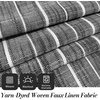 image:imageDriftAway 100 Blackout Linen Hygge Striped Curtains Double Layer Farmhouse Drapes 84 Inches Long for Living Room Bedroom Yarn Dyed Woven Thermal Insulated Rod Pocket Back Tab 2 Panels BeigeWhiteHygge Stripblack
