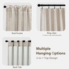 image:imageDriftAway 100 Blackout Linen Hygge Striped Curtains Double Layer Farmhouse Drapes 84 Inches Long for Living Room Bedroom Yarn Dyed Woven Thermal Insulated Rod Pocket Back Tab 2 Panels BeigeWhiteHygge Stripbeige